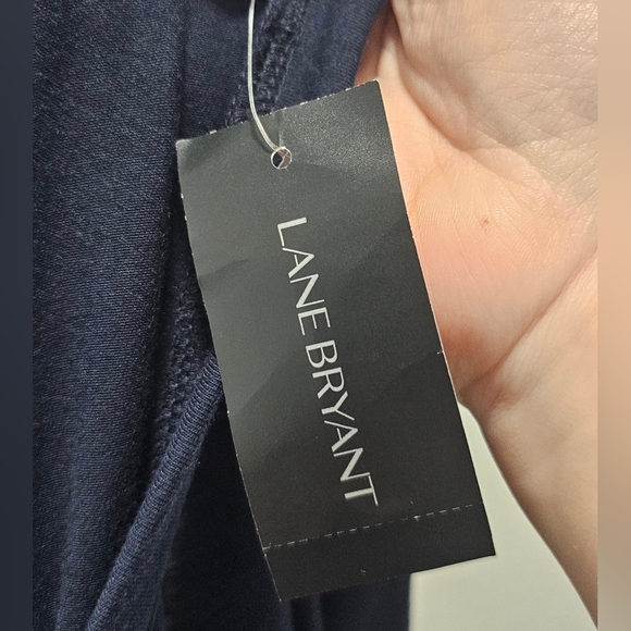 Lane Bryant Women's Blue Hi Low Twofer Scoop Neck Long Sleeve Tunic 18/20 NWT - Picture 8 of 11